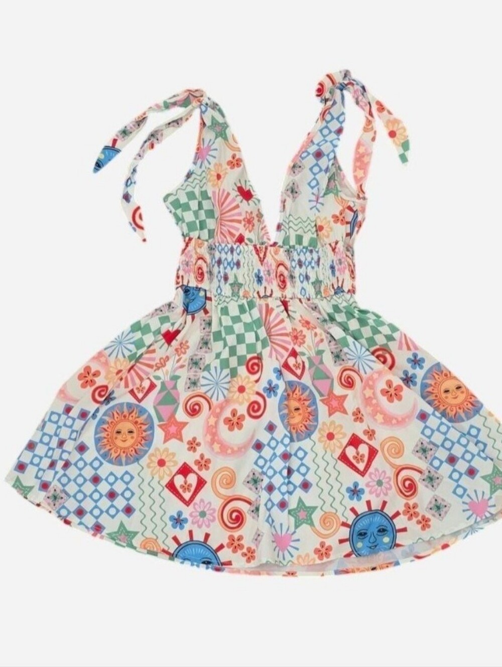 Bohemian Mini Dress Size Small - Picture 2 of 7